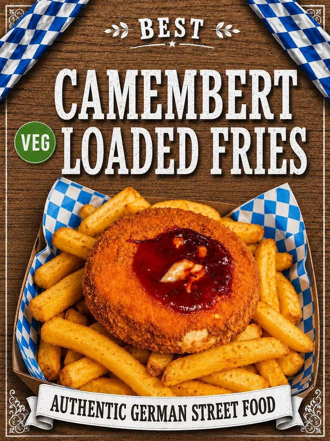 Deep-Fried Camembert Loaded Fries (GF, V)