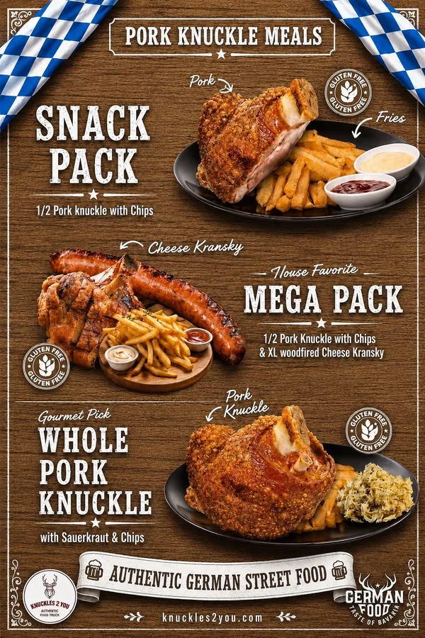 Pork Knuckle Meals - Whole, Mega Pack & Snack Pack (100% GF)